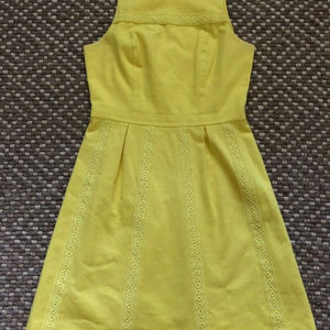 j crew sleeveless yellow sun dress size 0 NWOT